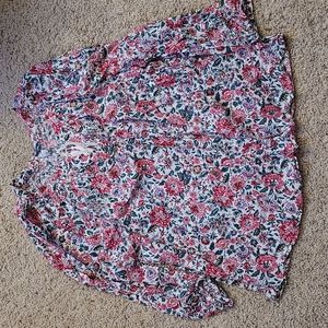 L white floral Old Navy blouse